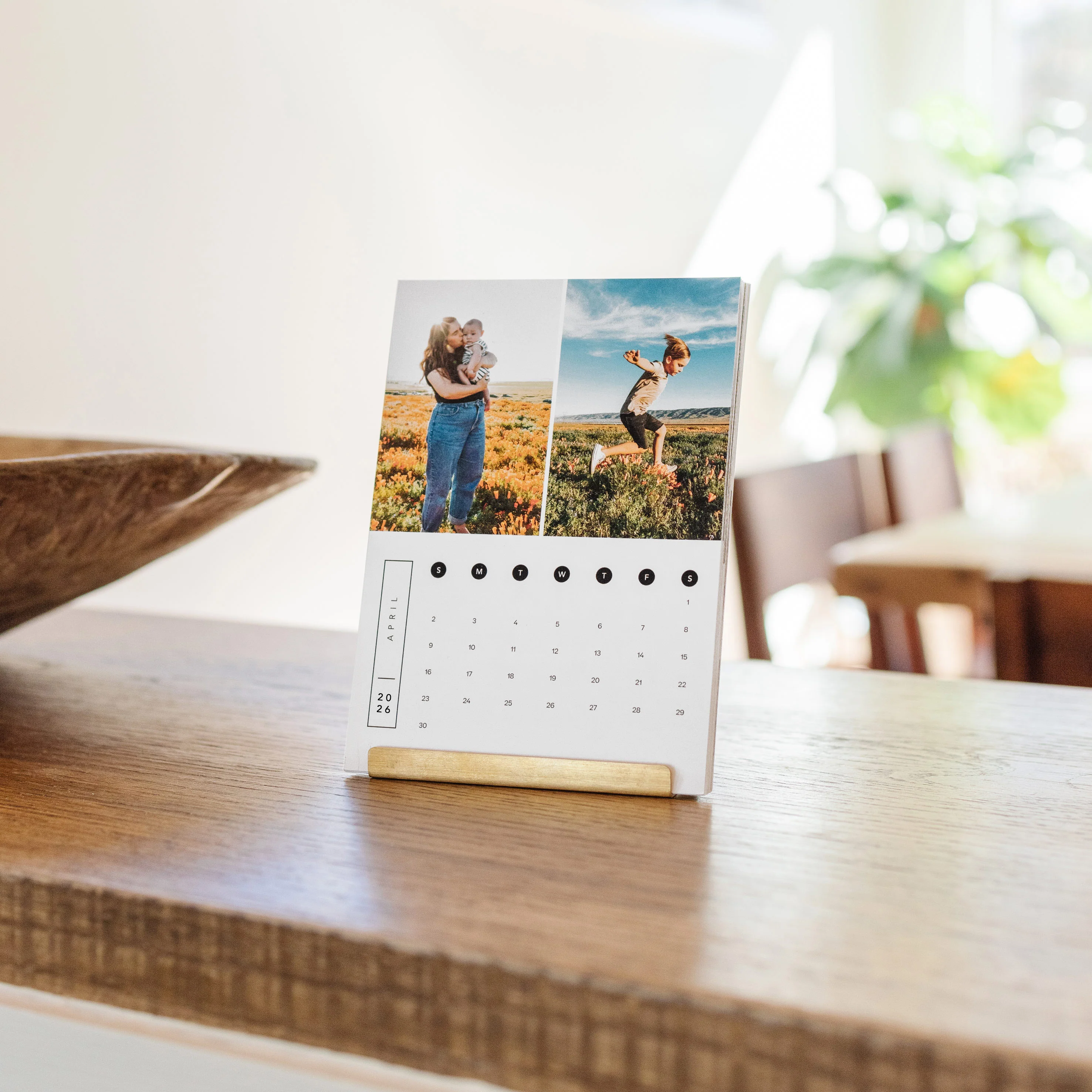 Monthly Calendar with Brass Stand - Image 4
