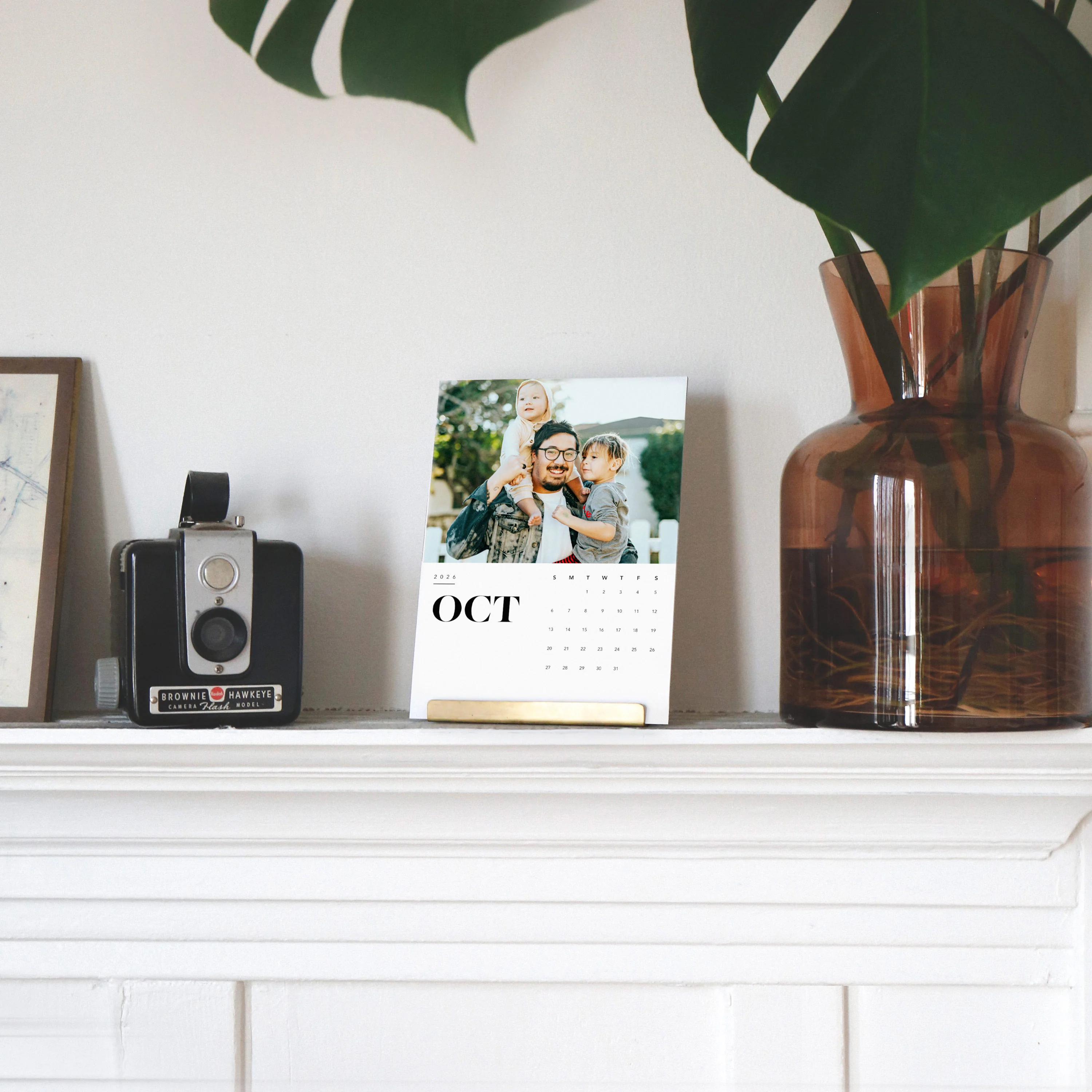 Monthly Calendar with Brass Stand - Image 5