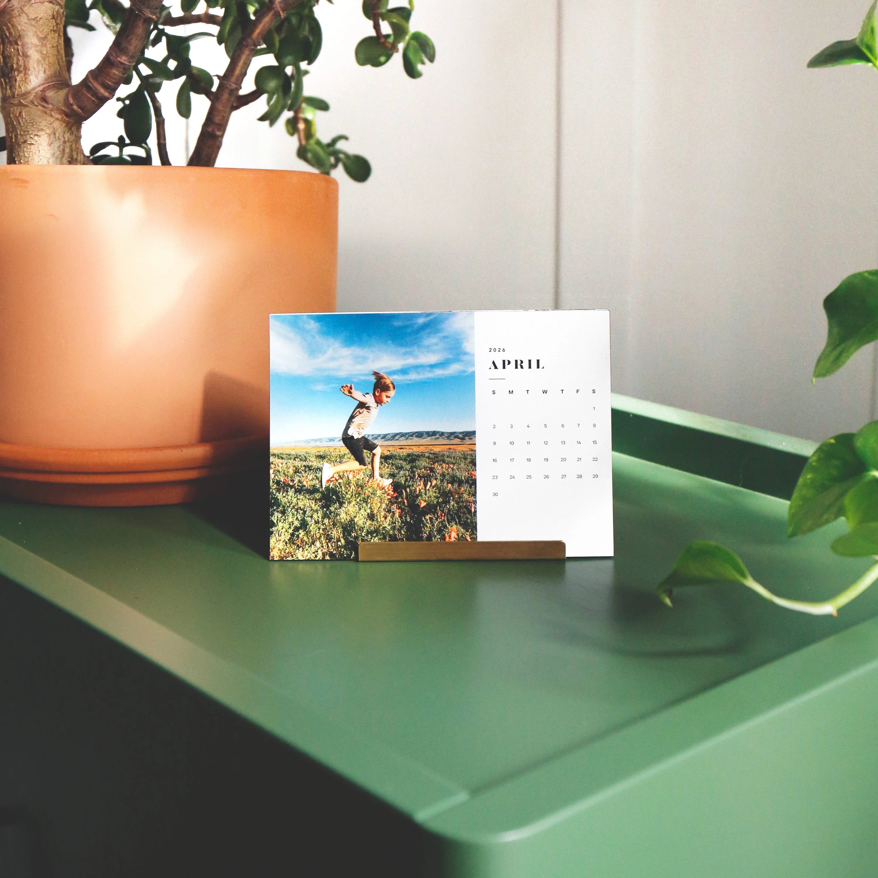 Monthly Calendar with Brass Stand - Image 3