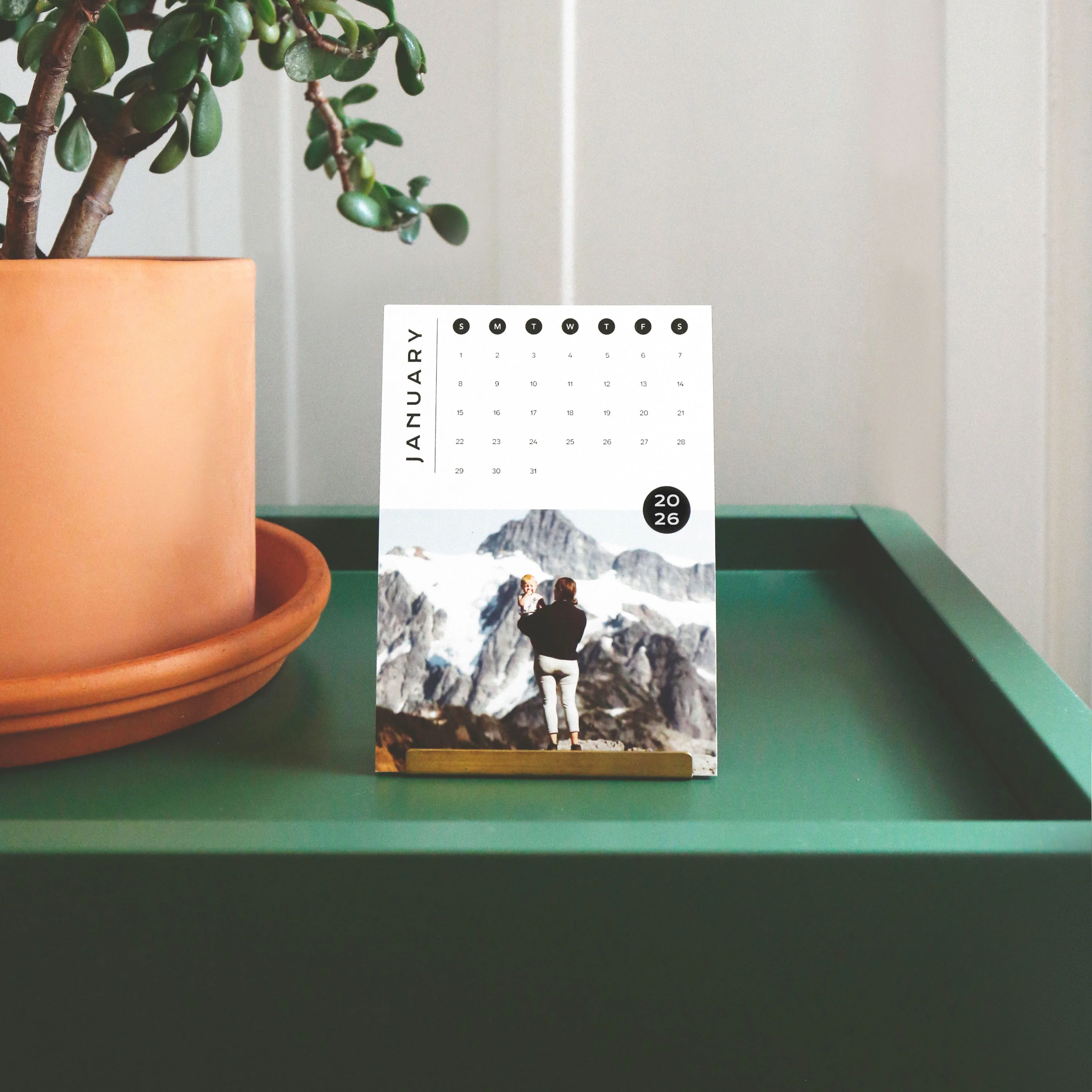 Monthly Calendar with Brass Stand - Image 11