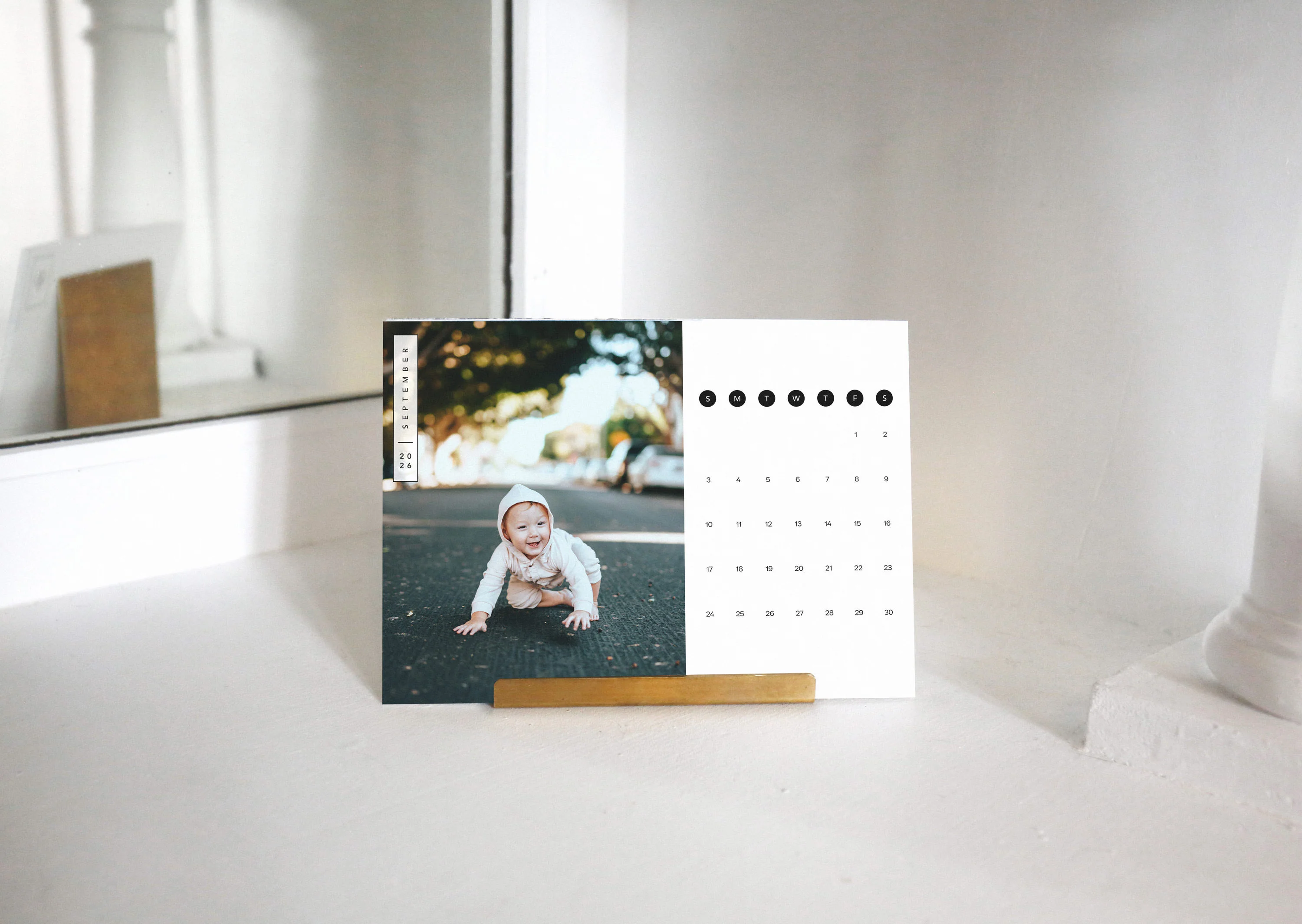 Monthly Calendar with Brass Stand - Image 7